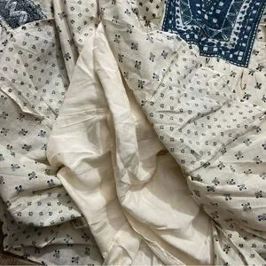 NEW Free People Sweet Southwest Embroidered Tea Combo Beige Mini Dress XS